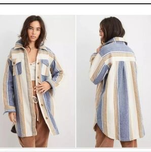 Aerie Flannel Jacket Women's Size Small Oversized Plaid